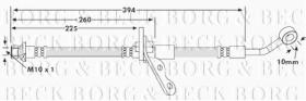 Borg & Beck BBH7347 - Tubo flexible de frenos