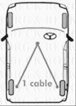 Borg & Beck BKB1189 - Cable de accionamiento, freno de estacionamiento