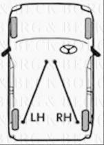 Borg & Beck BKB1726 - Cable de accionamiento, freno de estacionamiento