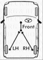 Borg & Beck BKB2700 - Cable de accionamiento, freno de estacionamiento