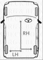 Borg & Beck BKB3584 - Cable de accionamiento, freno de estacionamiento